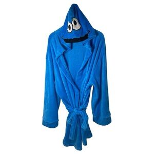 Cookie Monster Adult Hooded Robe, XL